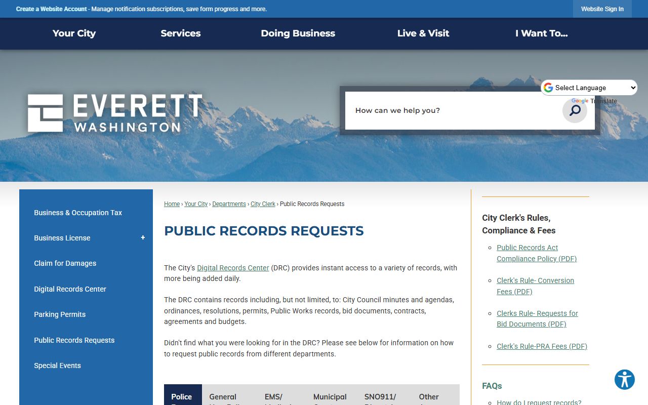 Everett city public records - Everett probate court records