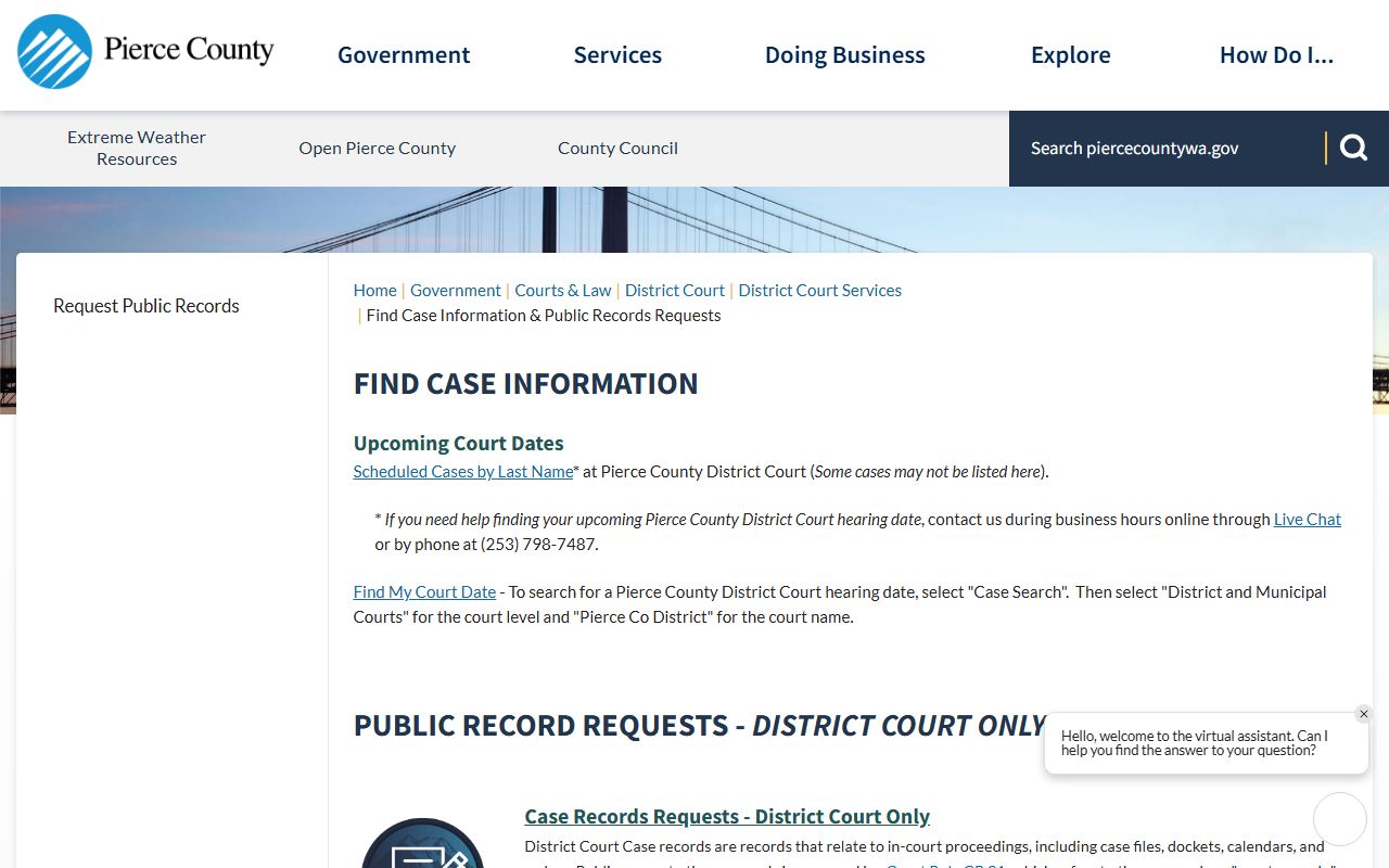 Pierce County Superior Court case records - Frederickson probate court records