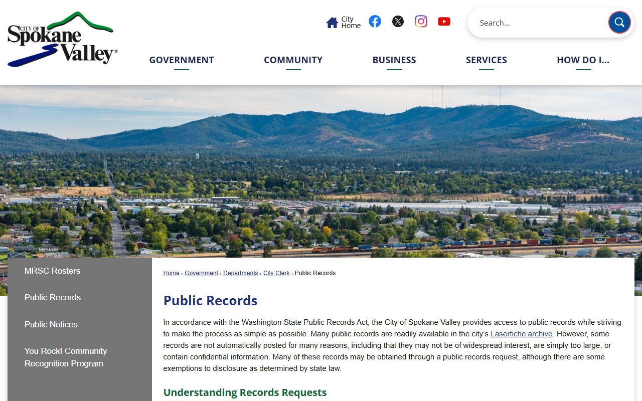Spokane Valley public records - Spokane Valley probate court records