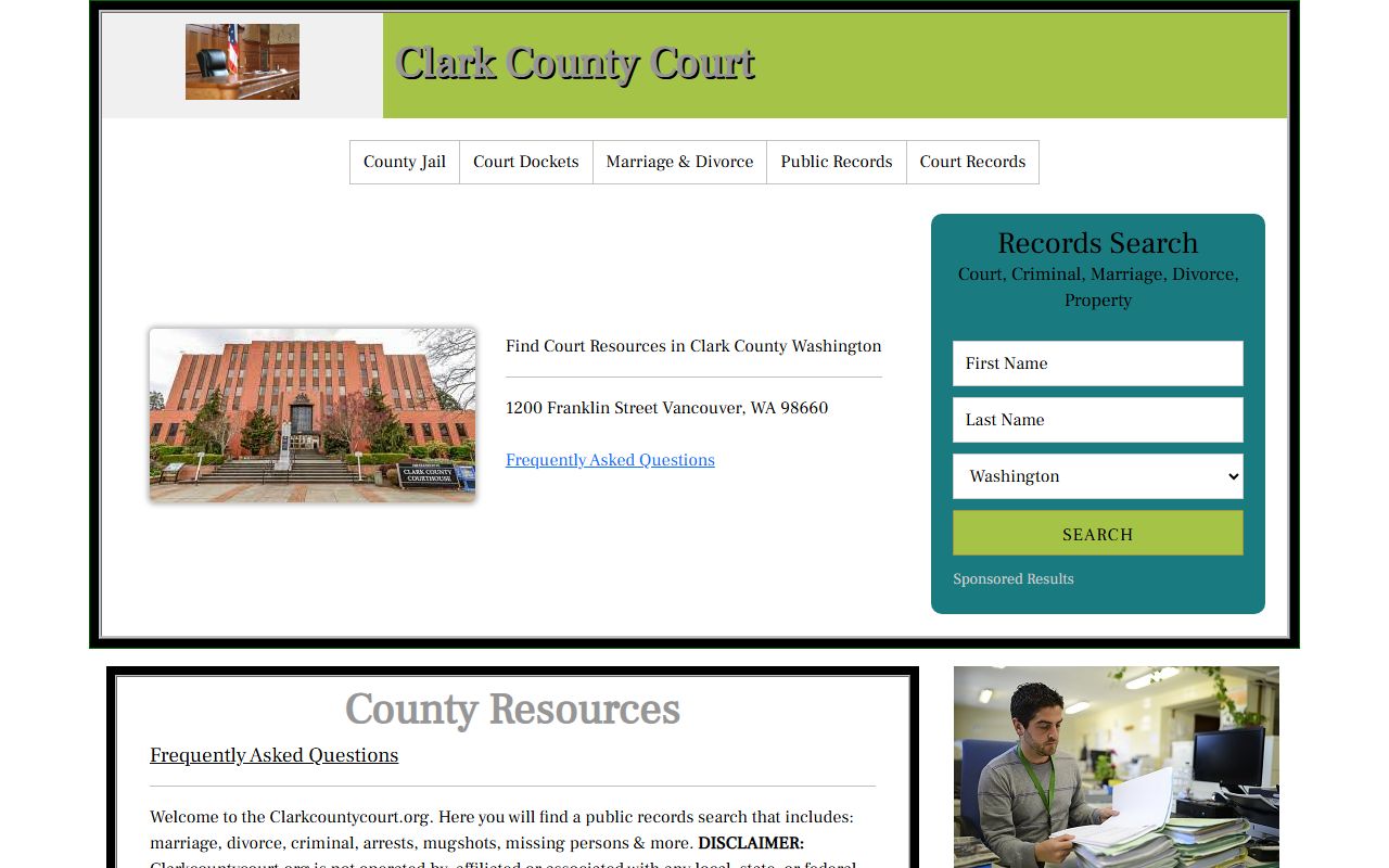 Clark County probate court records information