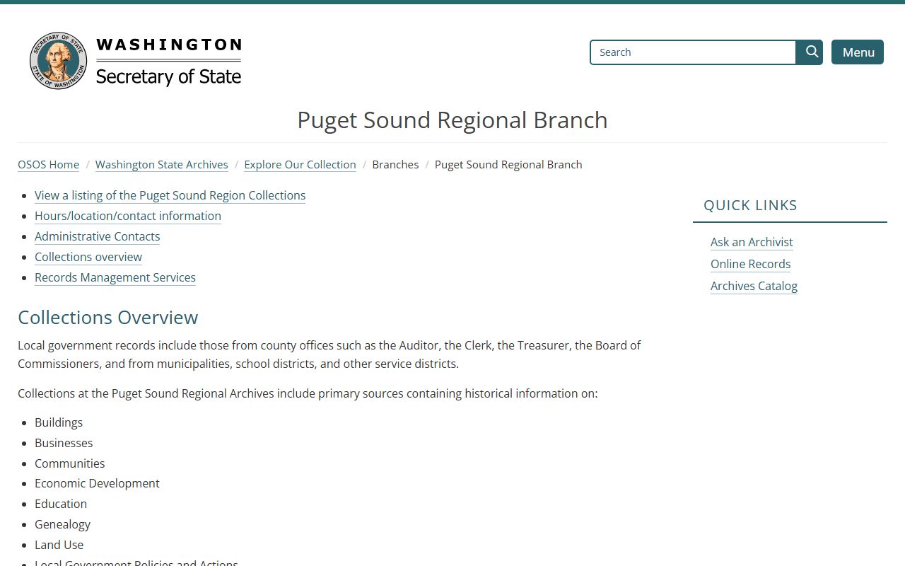 Washington State Archives Puget Sound Regional Branch probate records King Kitsap Pierce